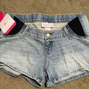 Isabel Maternity by Ingrid & Isabel Light Blue Jean Shorts